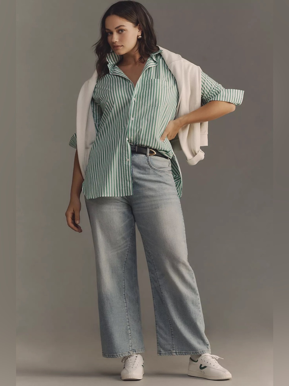 Anthropologie Pilcro Ellis Tapered Barrel Jean Sz 32 Cropped Light Wash - Picture 2 of 14